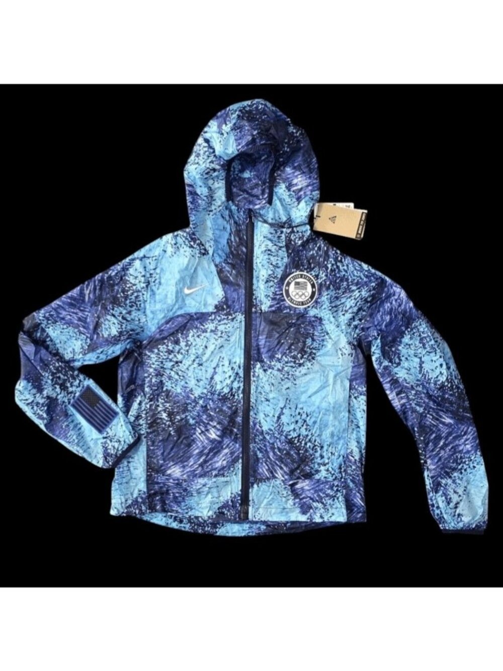 Nike ACG Olympic Team USA Women Medium Windbreaker Jacket Blue New With Tag